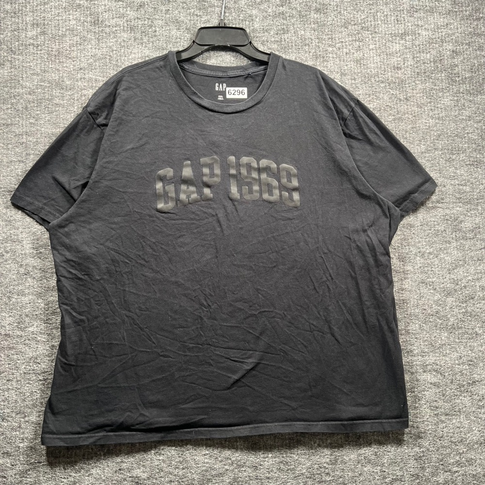 Gap 1969 Graphic T-Shirt Mens XXL Black Short Sleeve Crew Neck Cotton Tee
